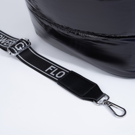 Luggage bag, external pocket, long belt, black color-5