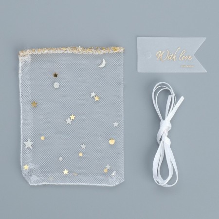 Gift bag from tulle "Tenderness", 7 x 9 cm +/- 1.5 cm-5