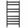 Electric towel Grois Bruno, 400x800 mm, 8 crossbars, lower, black