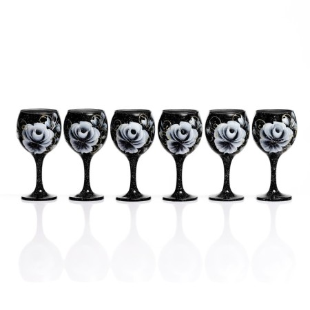 Set of glasses for the wine "rose" 6 pcs, 220 ml, mix-6