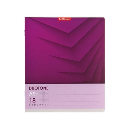 Notebook of 18 sheets in the Erichkrause Duotone Next cage, covered cartoon, block offset, whiteness 100%, mix-4
