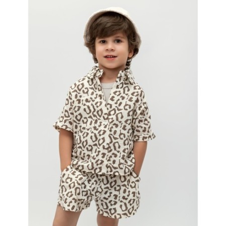 Muslim children's suit Amarobaby Easy, height 122 cm, print leopard-8