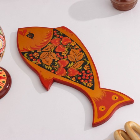 Set of cutting boards "Golden Fish", 3 pcs, Khokhloma-5