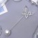 Pin "butterfly" voluminous, 8.5 cm, white color in silver