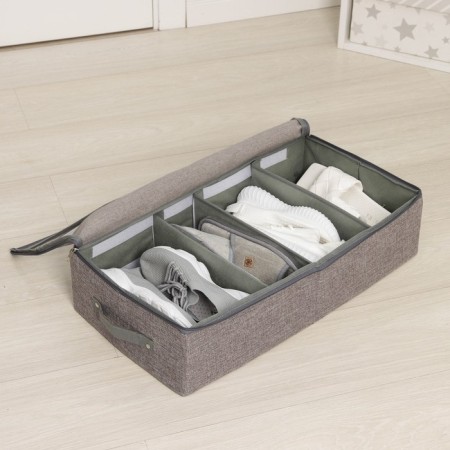 Shoe storage box "Ron", 58 × 30 × 15 cm, gray color-1