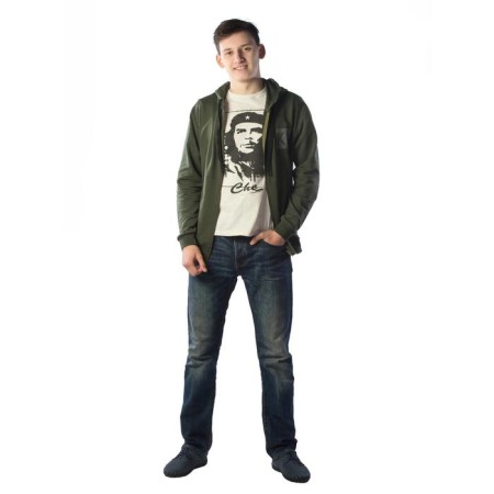 Male hoodies, size 54, khaki color-5