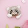 Panda brooch is cute, white color in gold