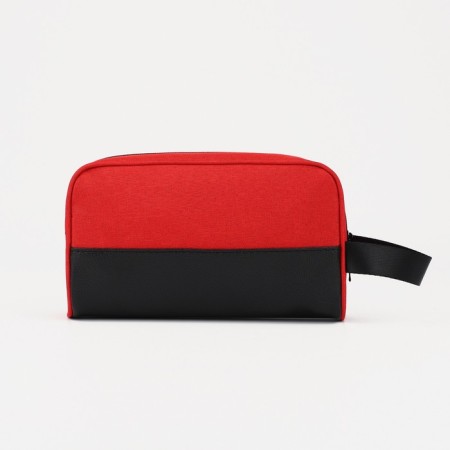 Cosmetic bag with lightning, red color-1