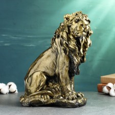 Leo piggy bank 32x23cm, bronze
