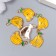 Decor for creativity metal, enamel "Bananas" yellow 1.5x0.9 cm