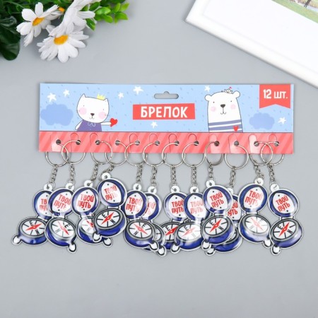 PVC keychain "Compass - Your Way" 6.3x4.9 cm-2