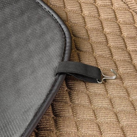 Caps on the front seats Car Performance, 2 pcs, Fiberflax (flax), rhombus, beige-6