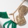 Set 2 items; Earrings, necklace “luxury” large stone, green color in gold, 42 cm