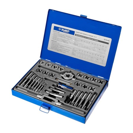 Set of taps and dies "bison" Professional, steel P6M5, 35 items-1