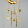 Wind Music Metal "crescent and butterflies" 3 bells 2.5x20x67 cm