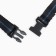 Dog muzzle No. 3 with a tripartite strap, rubber, DN 8 cm, ohm 28 cm, black