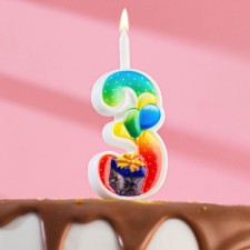 Candle for cake the number 