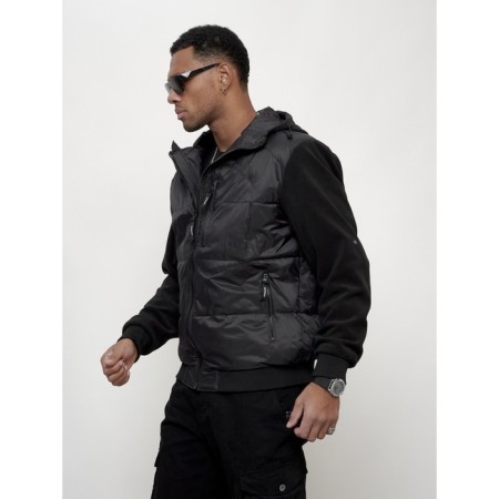 Sports male jacket, size 50, black color-4