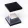 Box for flowers with a vase and PVC windows, folding, 16 x 23 x 16 cm, black