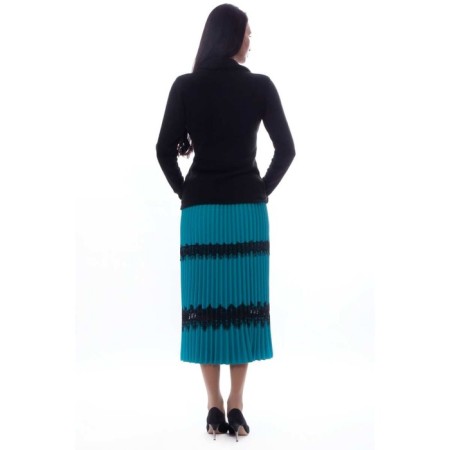 Female skirt, size 42, turquoise color-4