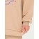Sweatshirt for girls, height 110 cm, sandy color