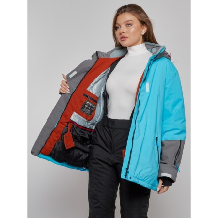 Ski jacket women's winter, size 56, blue color-12