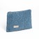 Cosmetic bag with lightning, textura, blue color