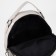 Women's backpack of artificial leather with lightning, 1 pocket, white color