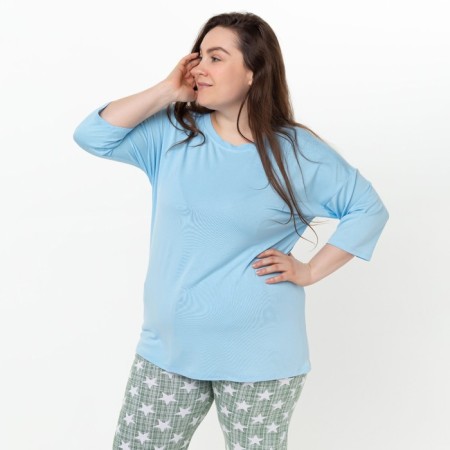 Women's longing, blue color, size 48-2