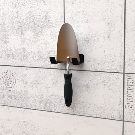 Holder for storage of garden inventory, wall, black-7