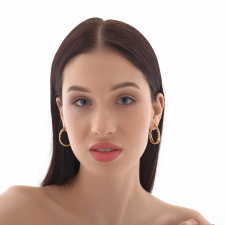 Ring earrings "karma" spiral, color gold, d = 3-2