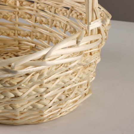 A set of baskets of 3 pcs, 45x36x16xh43cm, white, willow-4