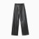 Women's trousers (eco-leather) minku: classic color black, rn 46