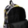School backpack from textiles on lightning, 3 pockets, yellow color