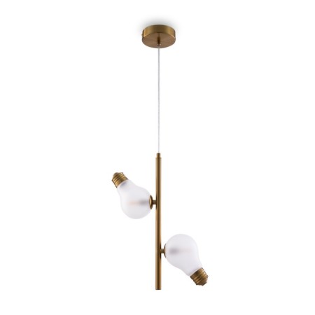 Suspended lamp Freya Fr5372PL-02BS EVIDENCE, 220x220x1500 mm, G9, 2x40W, brass color-2