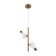 Suspended lamp Freya Fr5372PL-02BS EVIDENCE, 220x220x1500 mm, G9, 2x40W, brass color