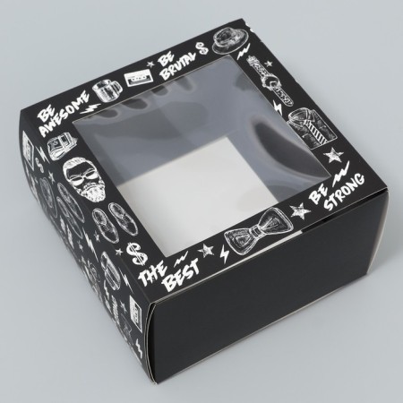 Gift-bending box folding, packaging, “male”, 14 x 14 x 8 cm-3