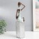 Souvenir Polystone "African with a jug, on the stand" Silver Pattern - circles 10.5x8x33.5 cm