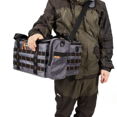 Fishing bag "Rastype" Module Bag 25, 25x15x5 cm, color gray + 1 box Luno 18-9