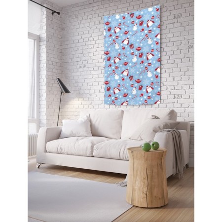 Decorative panel with photo printing "New Year's mood", vertical, size 100x150 cm