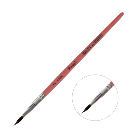 Squirrel brush mix mixed, haana draw No. 3 (hair length 15 mm), short handle matte