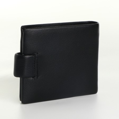 Male purse on the button, black color-1