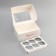 Box for 6 cupcakes with a window, "make a desire", 25 x 17 x 10 cm, confectionery packaging
