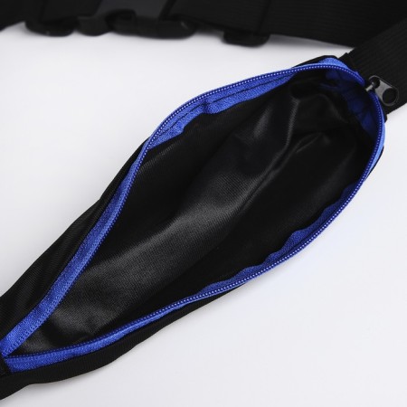 Waist bag for a zipper, black/blue color-4