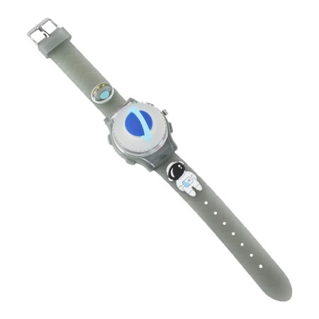 Watch is a wrist-on, "astronaut", d-3.5 cm, strap silicone L-21.5 cm, with backlight-3
