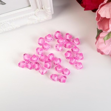 Beads for creativity Plastic "Crystal-moraine pink" set of 20 g 1.2x1.4 cm