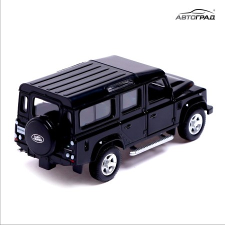Metal machine Land Rover Defender, 1:32, Doors, Inertia, Black Color Open-4