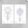 Blue Tattoo Blue "Lotus with the Sun/month" MIX 18x11 cm
