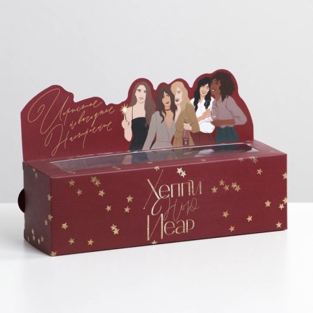 Box for Makarun "Party", 18 x 5.5 x 5.5 cm, New Year-1