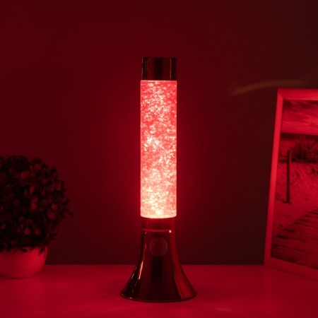 Lava-lamp "cylinder" 1x30W E14-R39 (sparkles) red 12x12x37cm-2